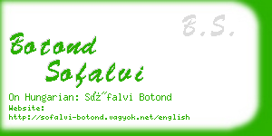 botond sofalvi business card